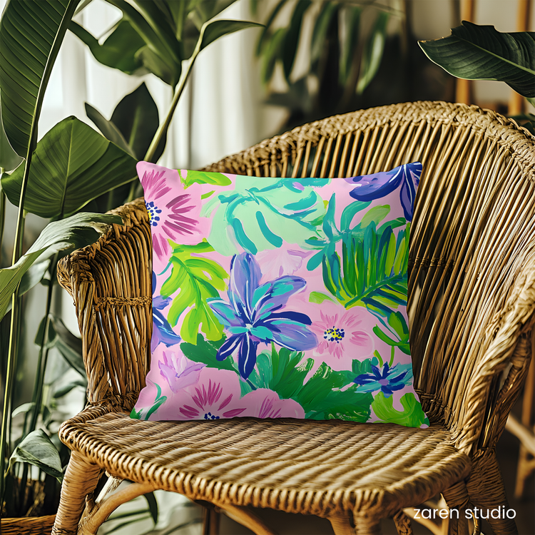 Floral Pillow Cover – Garden Joy | Bloom & Lush Collection