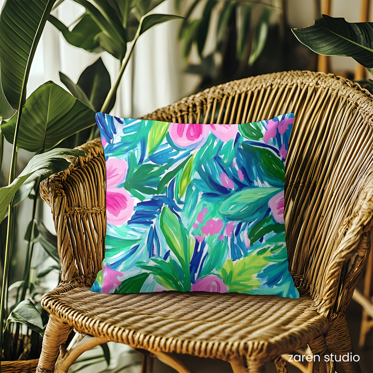 Floral Pillow Cover – Pink Bloom | Bloom & Lush Collection