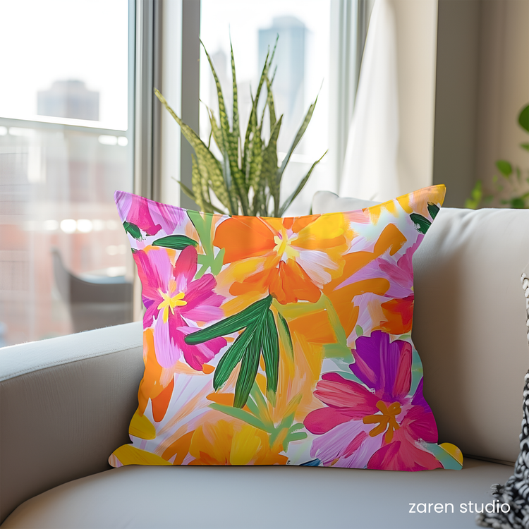 Floral Pillow Cover – Spring Vibes | Bloom & Lush Collection