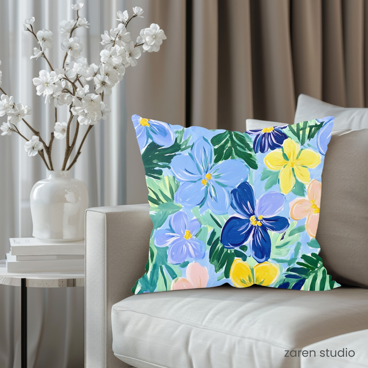 Floral Pillow Cover – Sunset Fields | Bloom & Lush Collection
