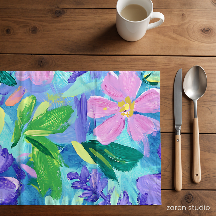 Floral Placemat Set of 4 – Lavender Mist | Bloom & Lush Collection