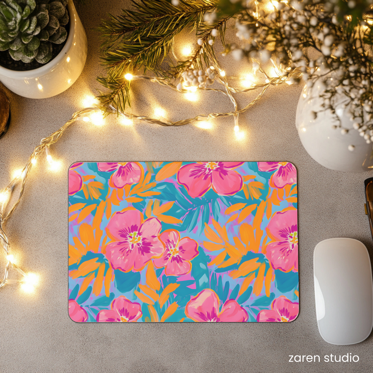 Floral Mouse Pad – Wild Orchid | Bloom & Lush Collection