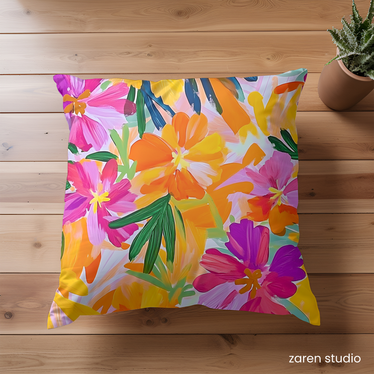 Floral Pillow Cover – Spring Vibes | Bloom & Lush Collection