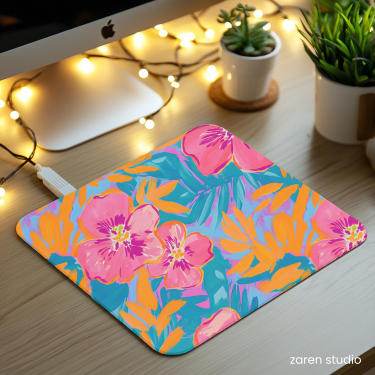 Floral Mouse Pad – Wild Orchid | Bloom & Lush Collection