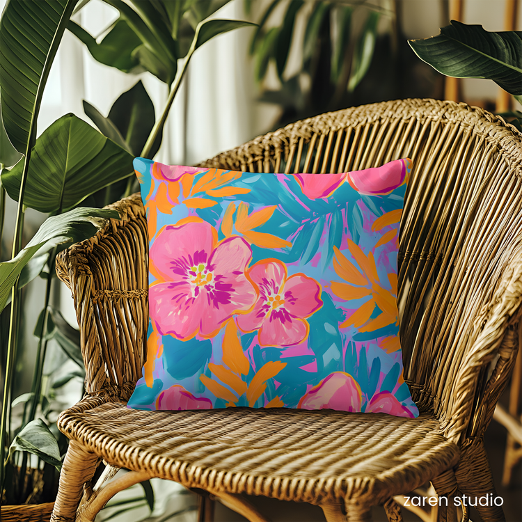 Floral Pillow Cover – Wild Orchid | Bloom & Lush Collection