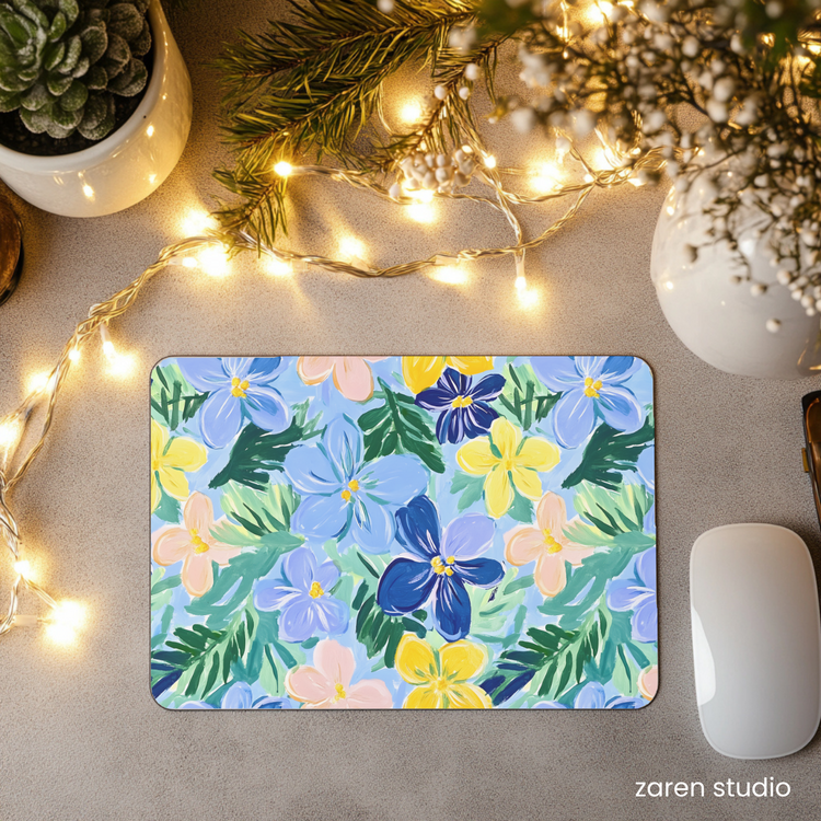 Floral Mouse Pad – Sunset Fields | Bloom & Lush Collection