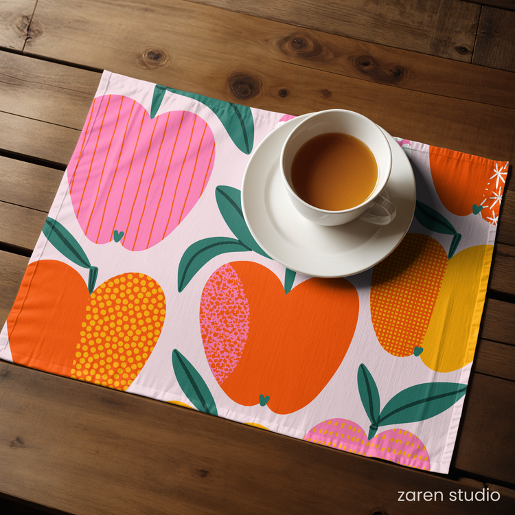 Placemat Set of 2 – Apple Pop | Bubble Pop Collection