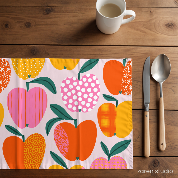 Placemat Set of 2 – Apple Pop | Bubble Pop Collection