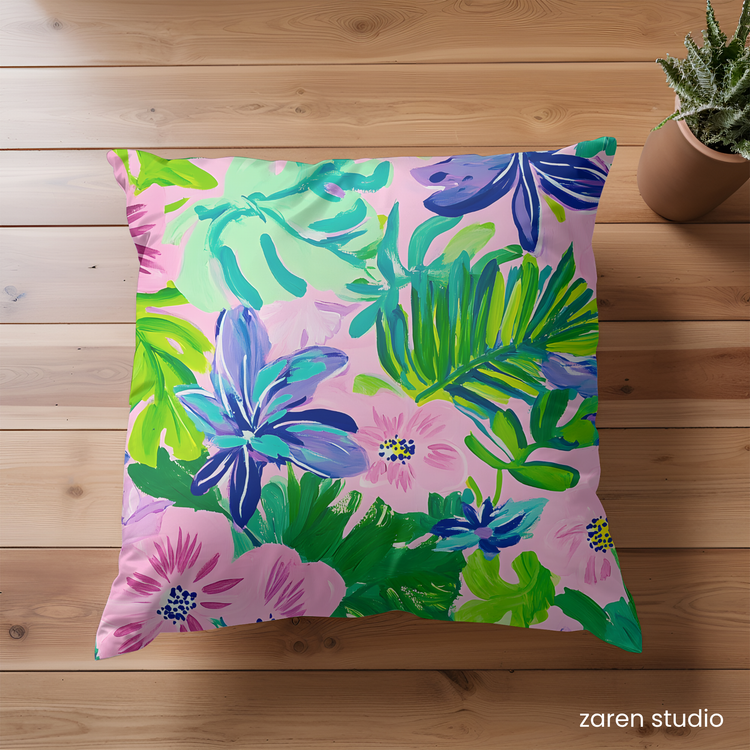 Floral Pillow Cover – Garden Joy | Bloom & Lush Collection