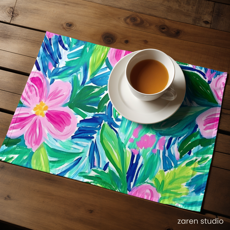 Floral Placemat Set of 4 – Pink Bloom | Bloom & Lush Collection