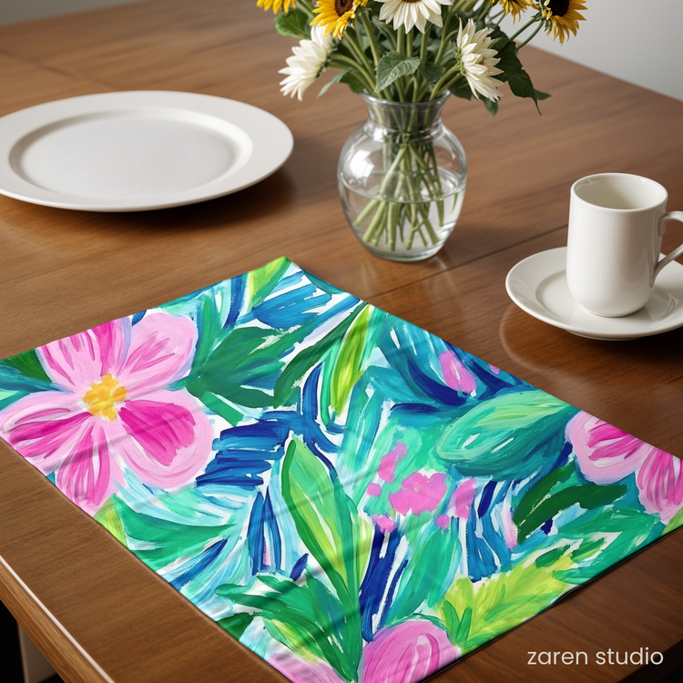 Floral Placemat Set of 4 – Pink Bloom | Bloom & Lush Collection