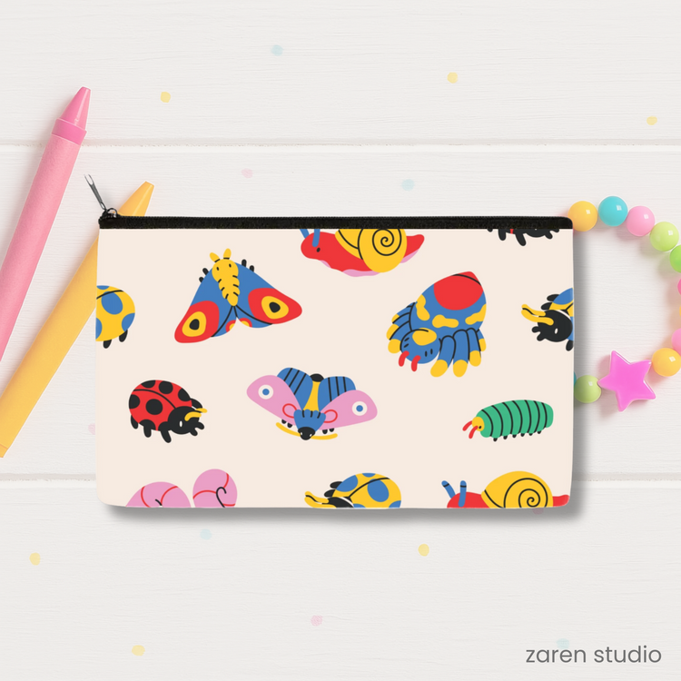 Zipper Pouch – Bugsy Parade | Bubble Pop Collection