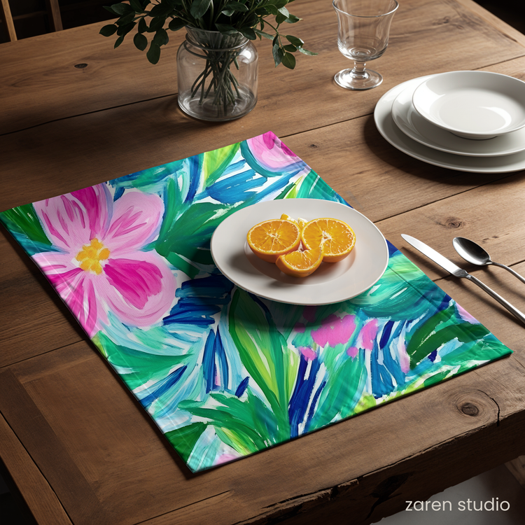 Floral Placemat Set of 4 – Pink Bloom | Bloom & Lush Collection