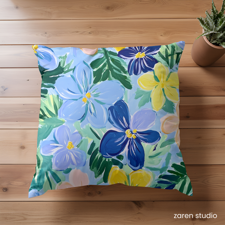Floral Pillow Cover – Sunset Fields | Bloom & Lush Collection