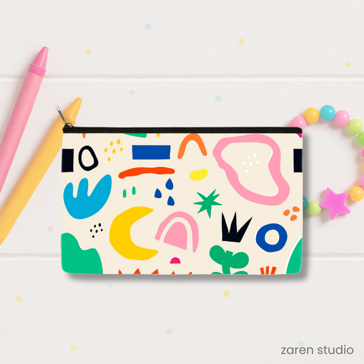 Zipper Pouch – Doodle Fiesta | Bubble Pop Collection