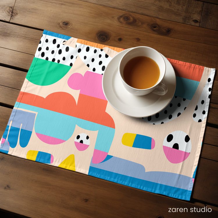 Placemat Set of 2 – Funky Confetti | Bubble Pop Collection