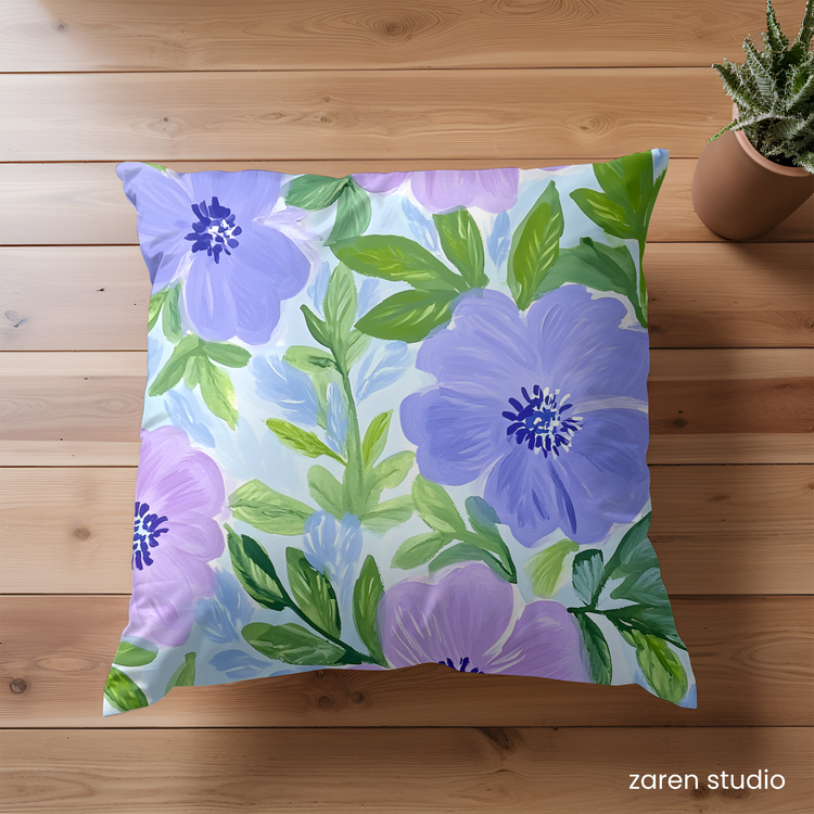 Floral Pillow Cover – Lilac Dream | Bloom & Lush Collection
