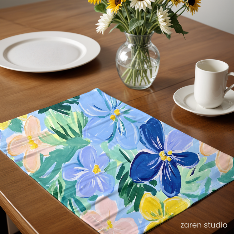 Floral Placemat Set of 4 – Sunset Fields | Bloom & Lush Collection