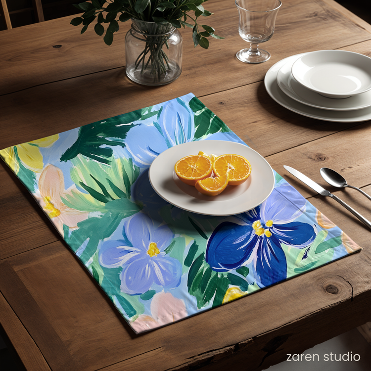 Floral Placemat Set of 4 – Sunset Fields | Bloom & Lush Collection