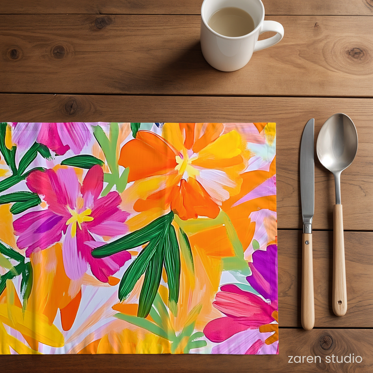 Floral Placemat Set of 4 – Spring Vibes | Bloom & Lush Collection