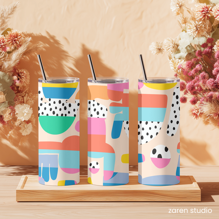 Tumbler 20oz – Funky Confetti | Bubble Pop Collection