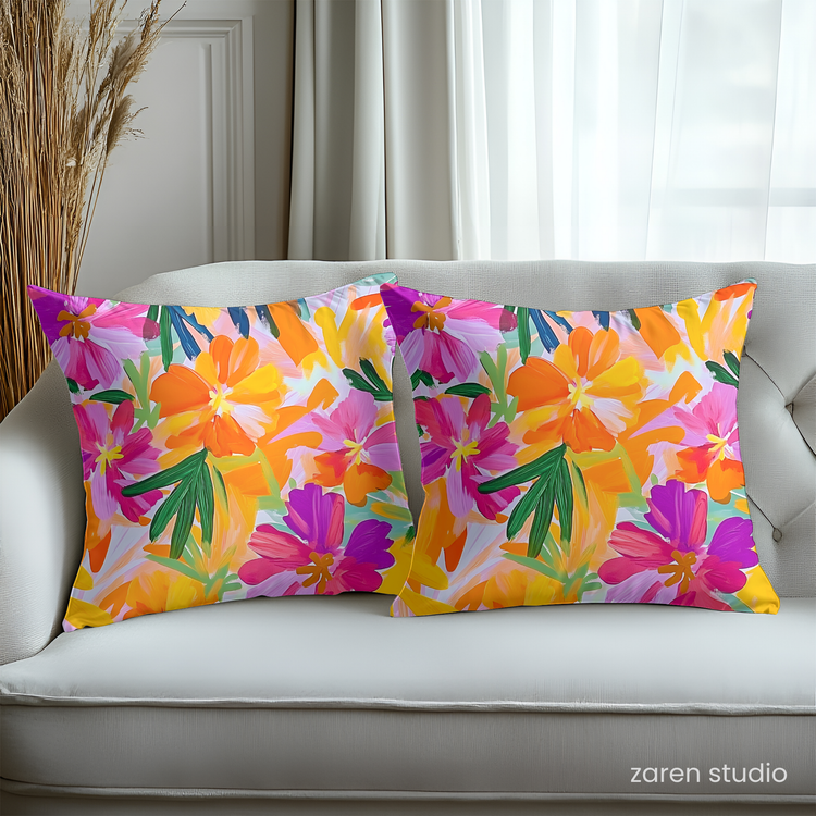 Floral Pillow Cover – Spring Vibes | Bloom & Lush Collection