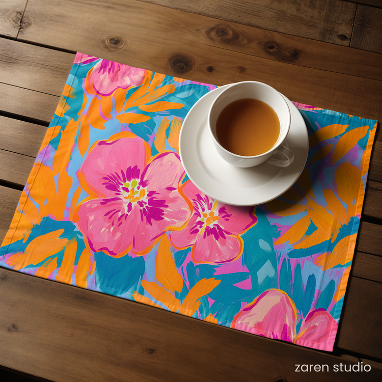 Floral Placemat Set of 4 – Wild Orchid | Bloom & Lush Collection