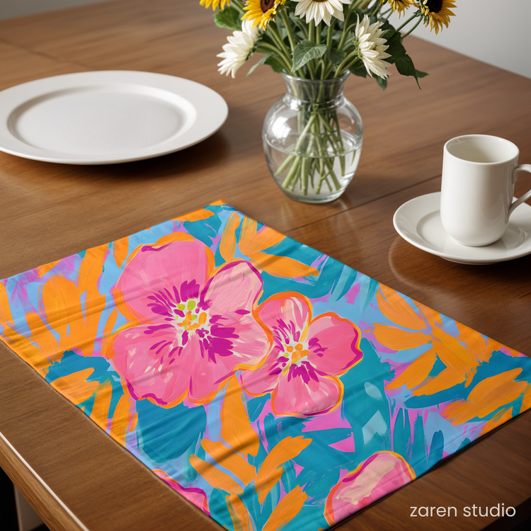 Floral Placemat Set of 4 – Wild Orchid | Bloom & Lush Collection