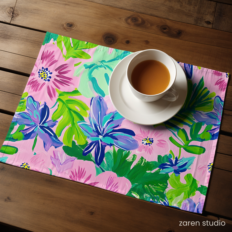 Floral Placemat Set of 4 – Garden Joy | Bloom & Lush Collection