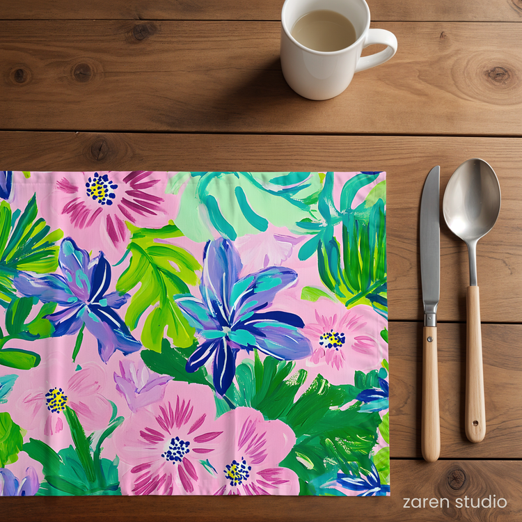 Floral Placemat Set of 4 – Garden Joy | Bloom & Lush Collection