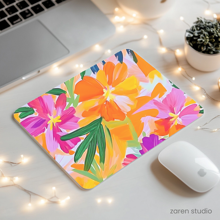 Floral Mouse Pad – Spring Vibes | Bloom & Lush Collection