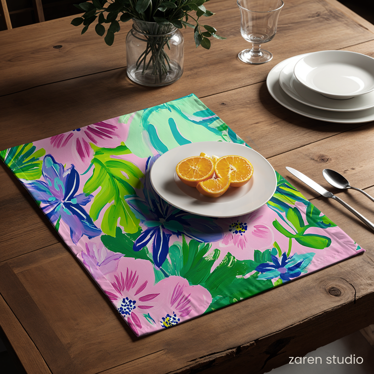 Floral Placemat Set of 4 – Garden Joy | Bloom & Lush Collection