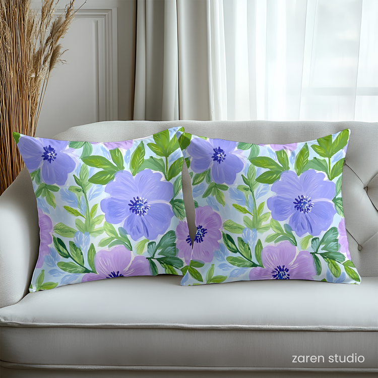 Floral Pillow Cover – Lilac Dream | Bloom & Lush Collection