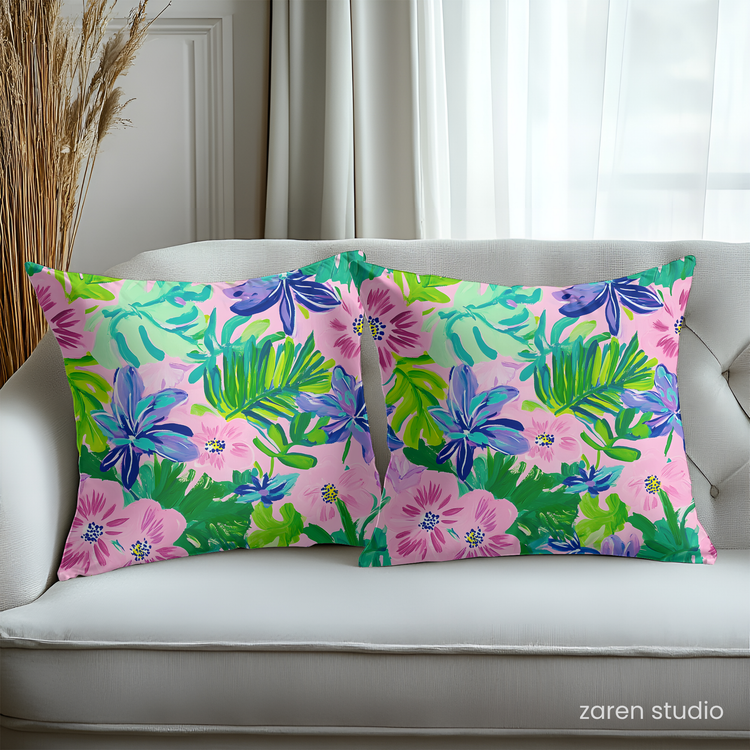 Floral Pillow Cover – Garden Joy | Bloom & Lush Collection