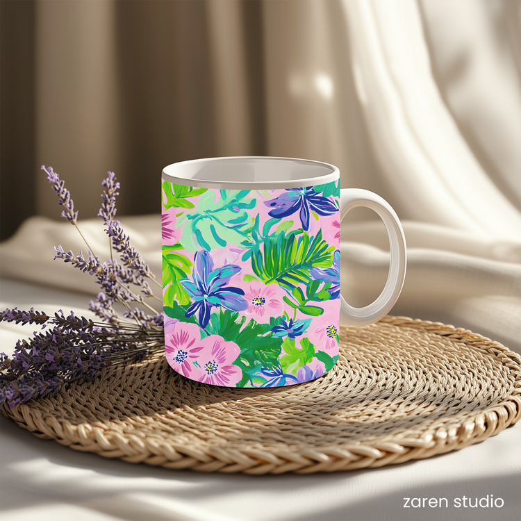 Floral Mug 11oz – Garden Joy | Bloom & Lush Collection
