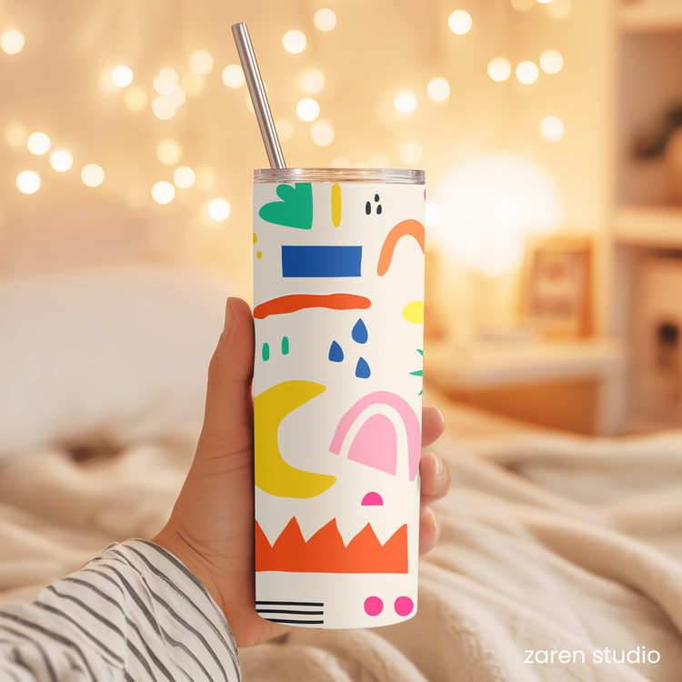Tumbler 20oz – Doodle Fiesta | Bubble Pop Collection