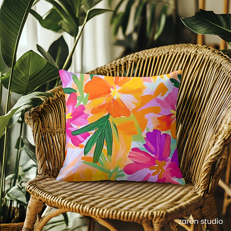 Floral Pillow Cover – Spring Vibes | Bloom & Lush Collection
