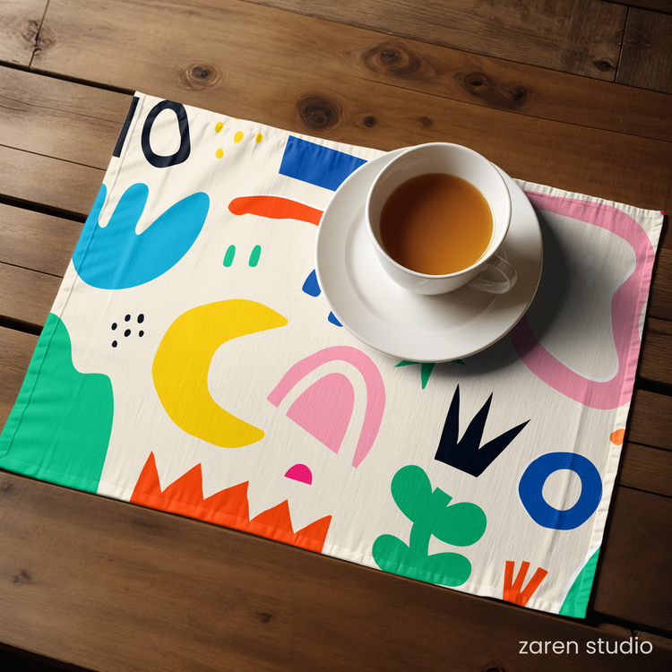 Placemat Set of 2 – Doodle Fiesta | Bubble Pop Collection