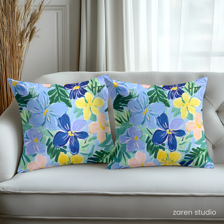 Floral Pillow Cover – Sunset Fields | Bloom & Lush Collection