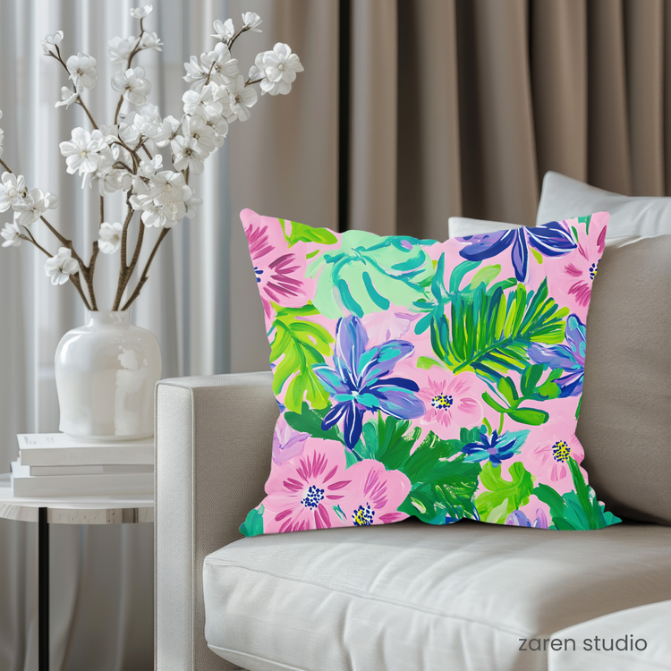 Floral Pillow Cover – Garden Joy | Bloom & Lush Collection