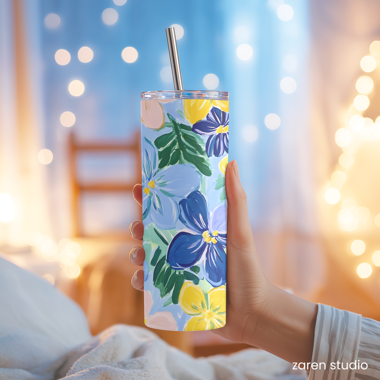 BLOOM Floral 20oz Tumbler in Sunset Fields