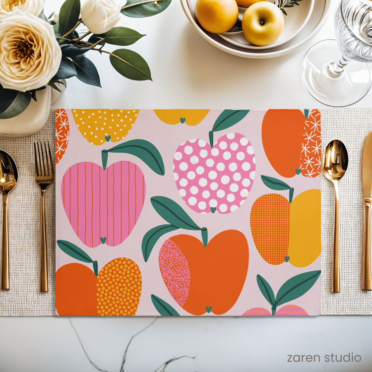 Placemat Set of 2 – Apple Pop | Bubble Pop Collection