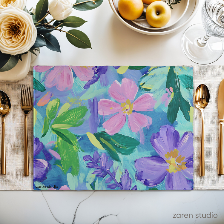 Floral Placemat Set of 4 – Lavender Mist | Bloom & Lush Collection