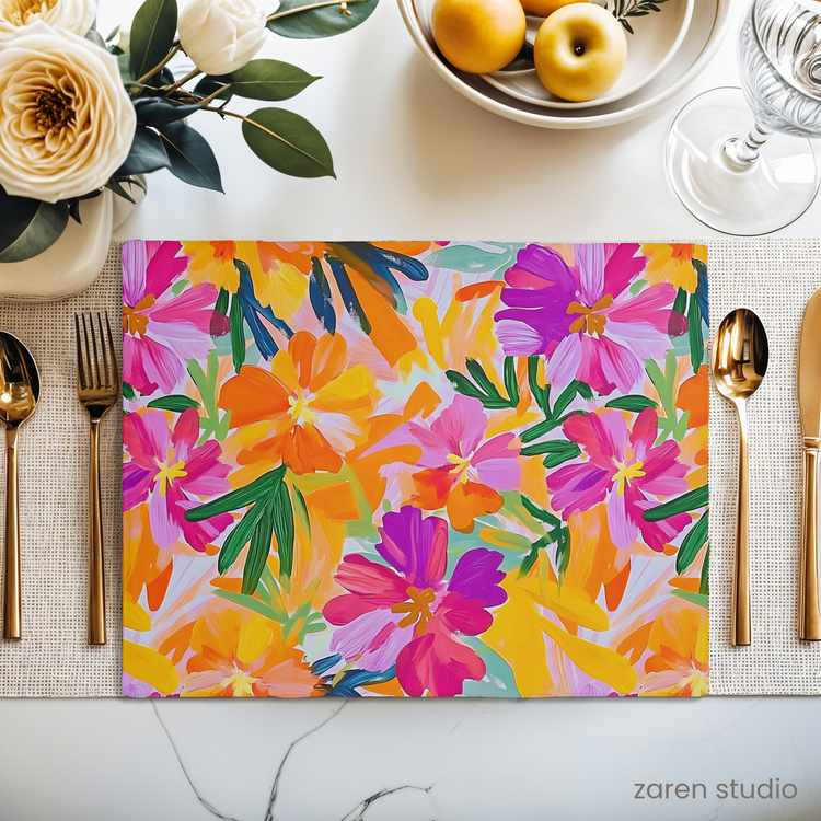 Floral Placemat Set of 4 – Spring Vibes | Bloom & Lush Collection