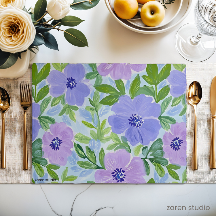 Floral Placemat Set of 4 – Lilac Dream | Bloom & Lush Collection