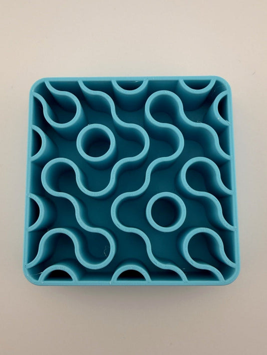 Close-up of the wavy maze interior of the FIZZ pool holder