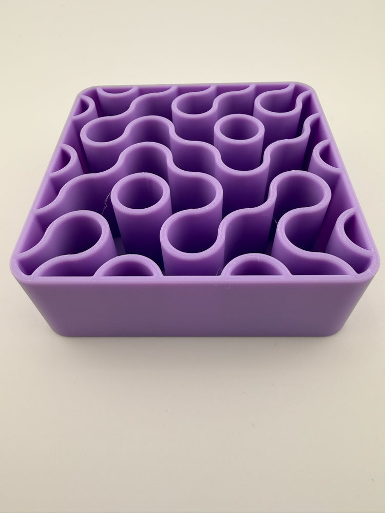 FIZZ lavender holder with pens and brushes standing in it