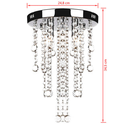 Crystal Ceiling Lamp with Chrome Finish Elegance