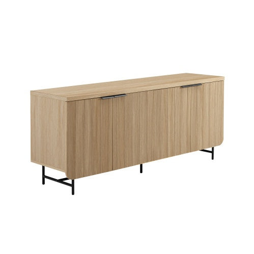 Modern Fluted-Door Minimalist Storage Sideboard Unit