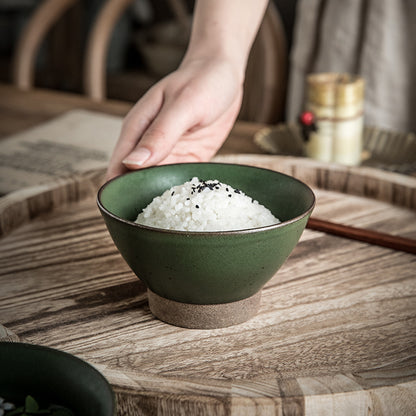 Household Thickened Rice Bowl Retro Ceramic Style